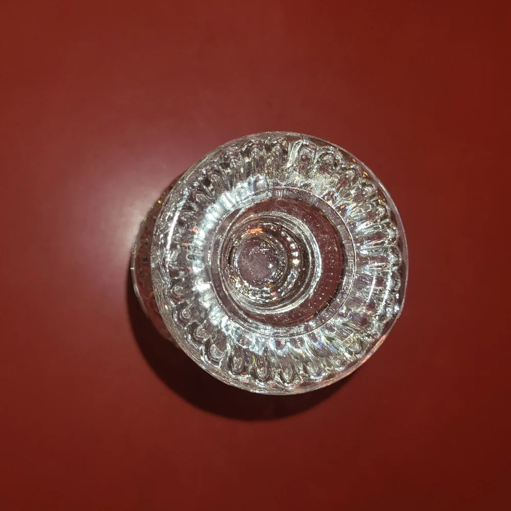 Avon Crystal Votive Candle Holder Bud Vase Vintage Glass